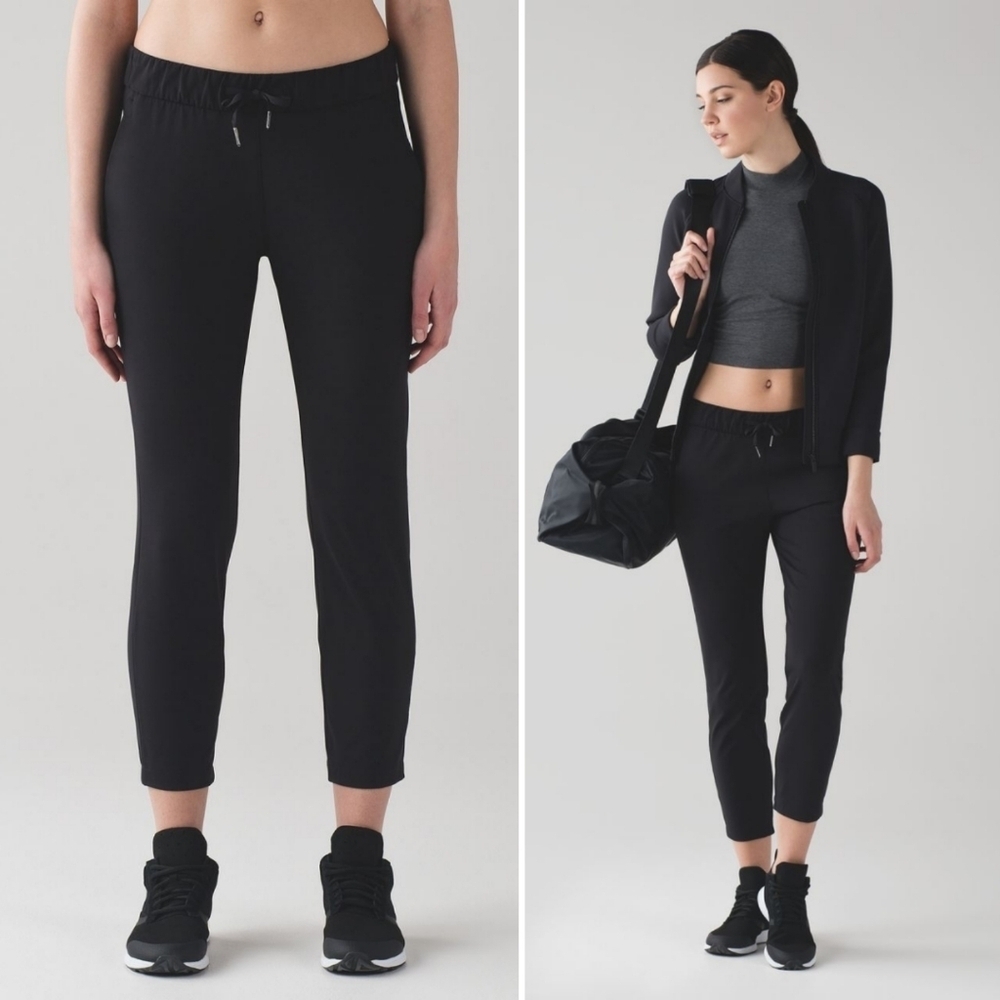 Lululemon On‎ The Fly Pant 28" Black W5ALWS Women's Size 2 Jogger Athleisure